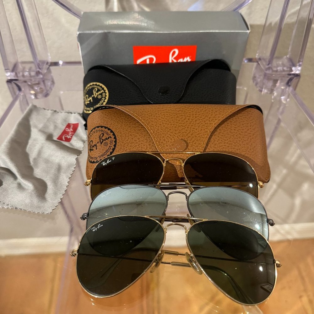 Used Metal Ray Ban Aviator Bundle